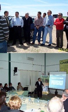 El Delegado de Agricultura visita los campos de demostración en la reunión del Foro Hortofrutícola