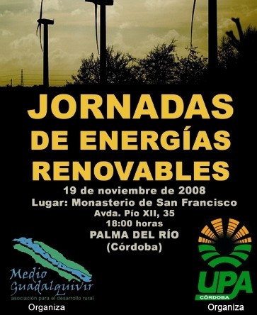 Jornadas de Energías Renovables, 19 de Noviembre en Palma del Río