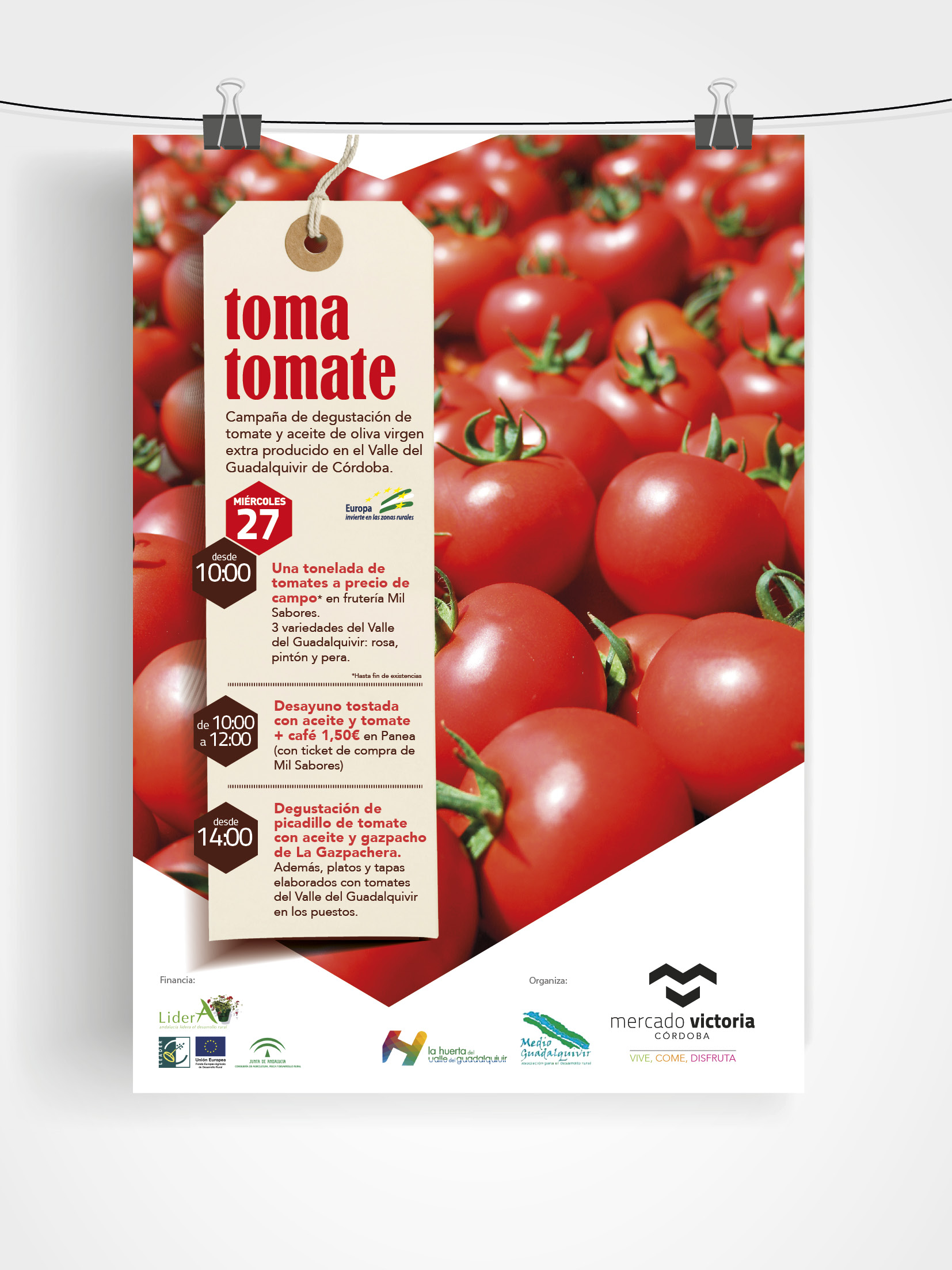 Campaña de degustación de tomate y aceite de oliva virgen extra del Valle del Guadalquivir