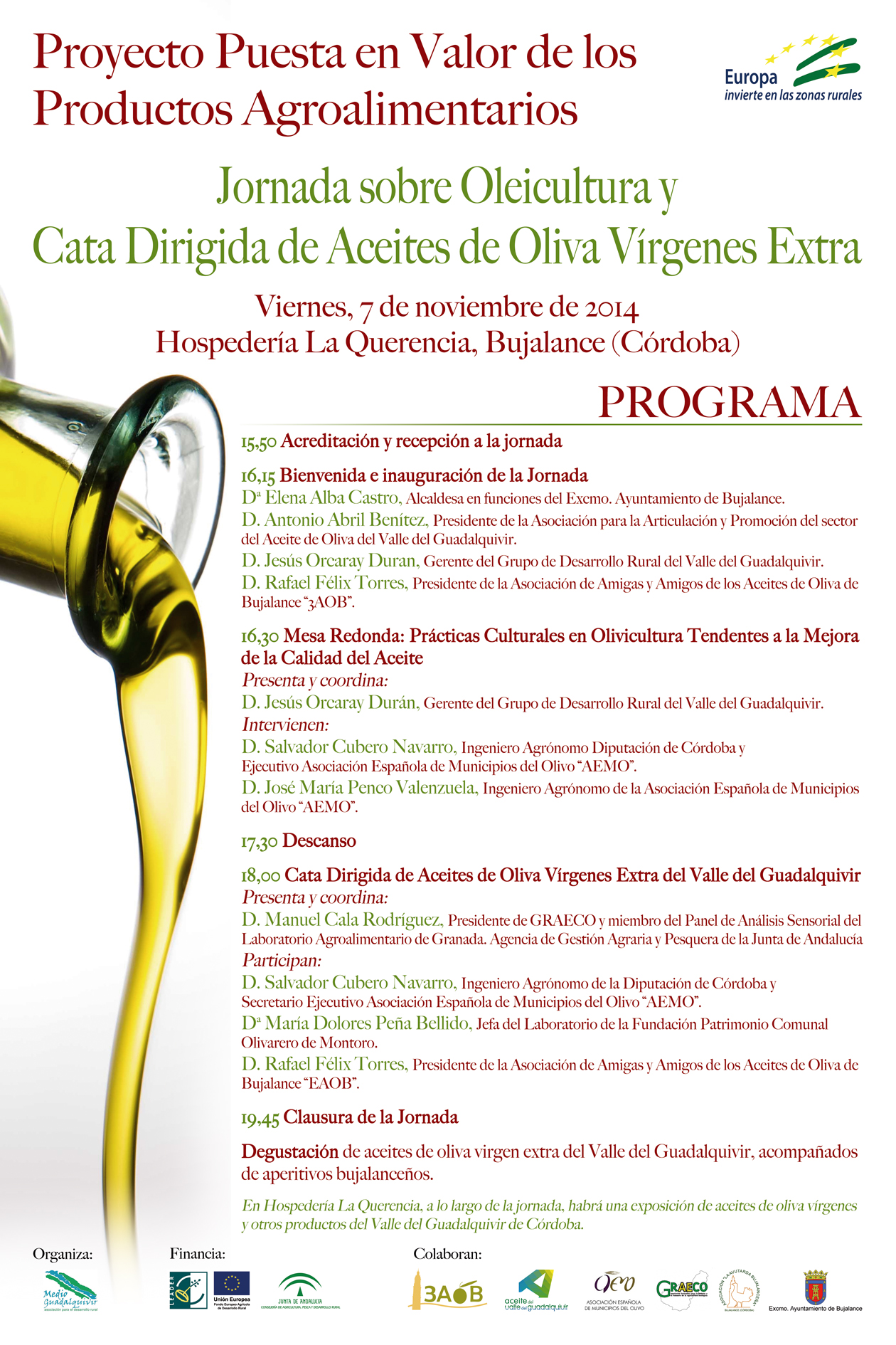 Jornada sobre Oleicultura y Cata Dirigida de Aceites de Oliva Vírgenes Extra