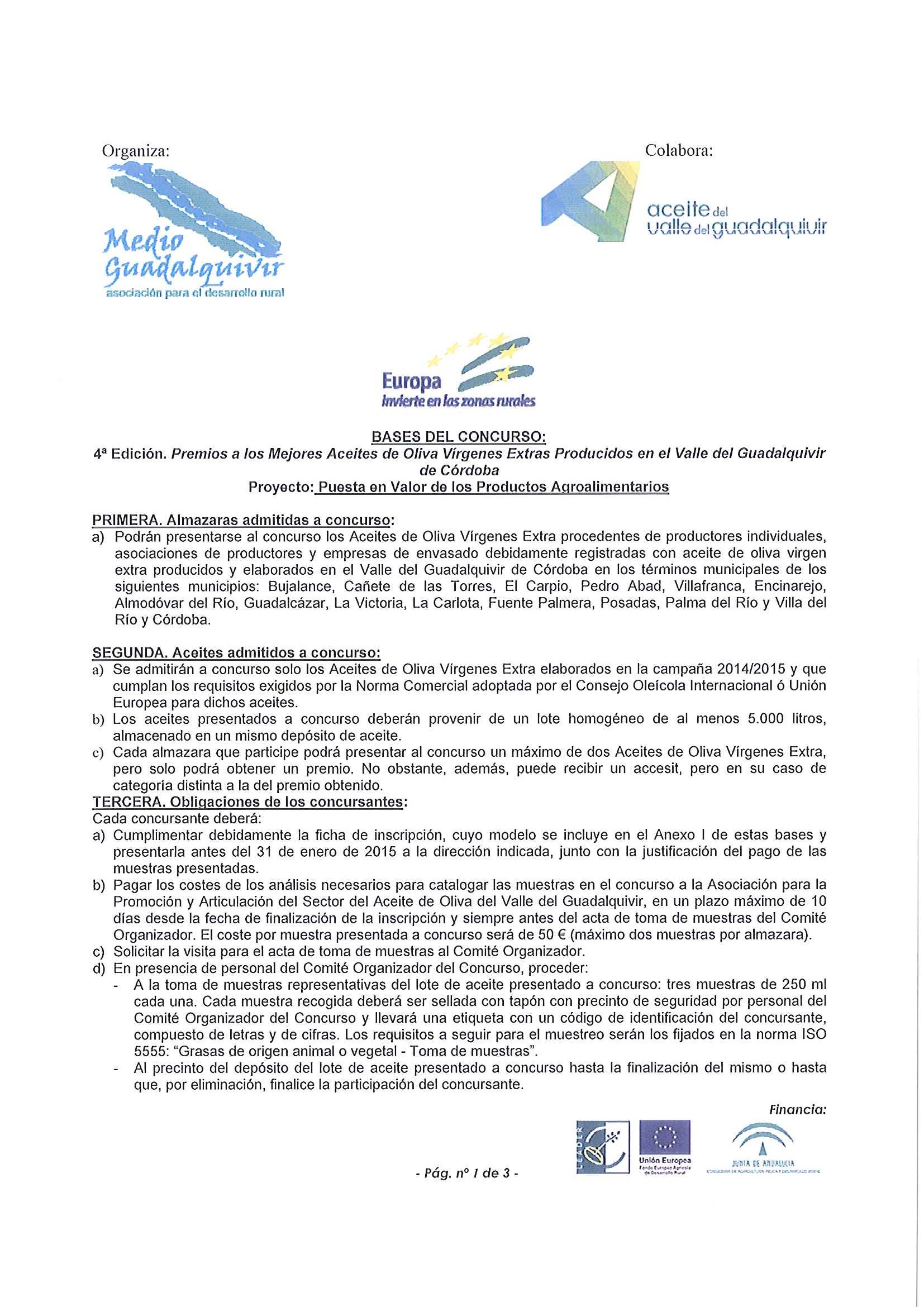 IV Edición. Premios a los Mejores Aceites de Oliva Virgenes Extras